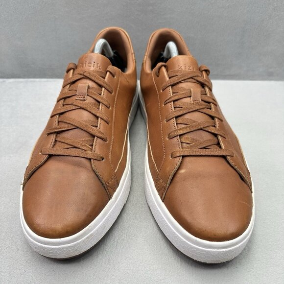 Kizik Vegas Mens Size 11.5 Shoes‎ Brown Leather Hands Free Slip On Sneakers main image 8